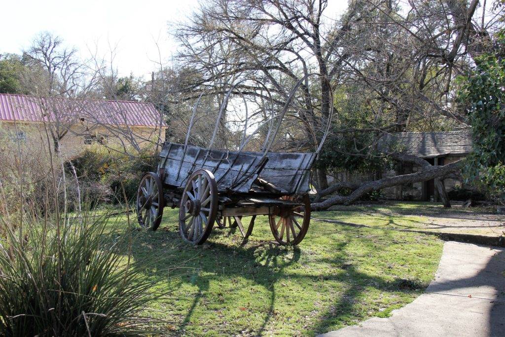 old wagon in Salado, Texas and a great Texas small town