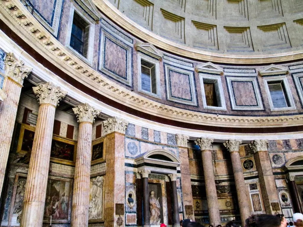 The marble inside the Pantheon is incredible