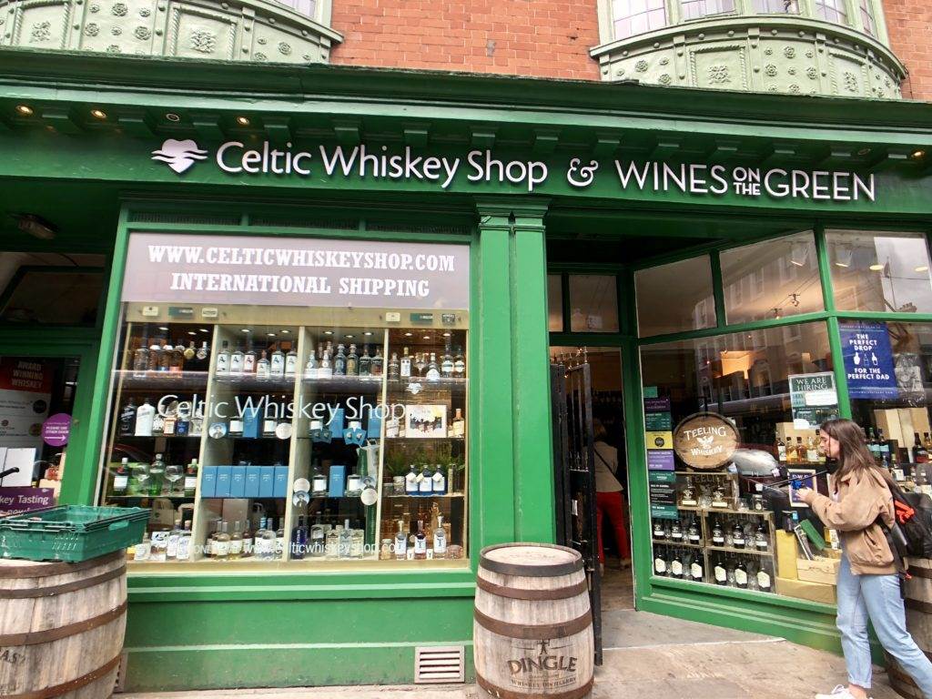 Celtic Whiskey Shop Dublin is a stop on the Secret Food Tour in Dublin