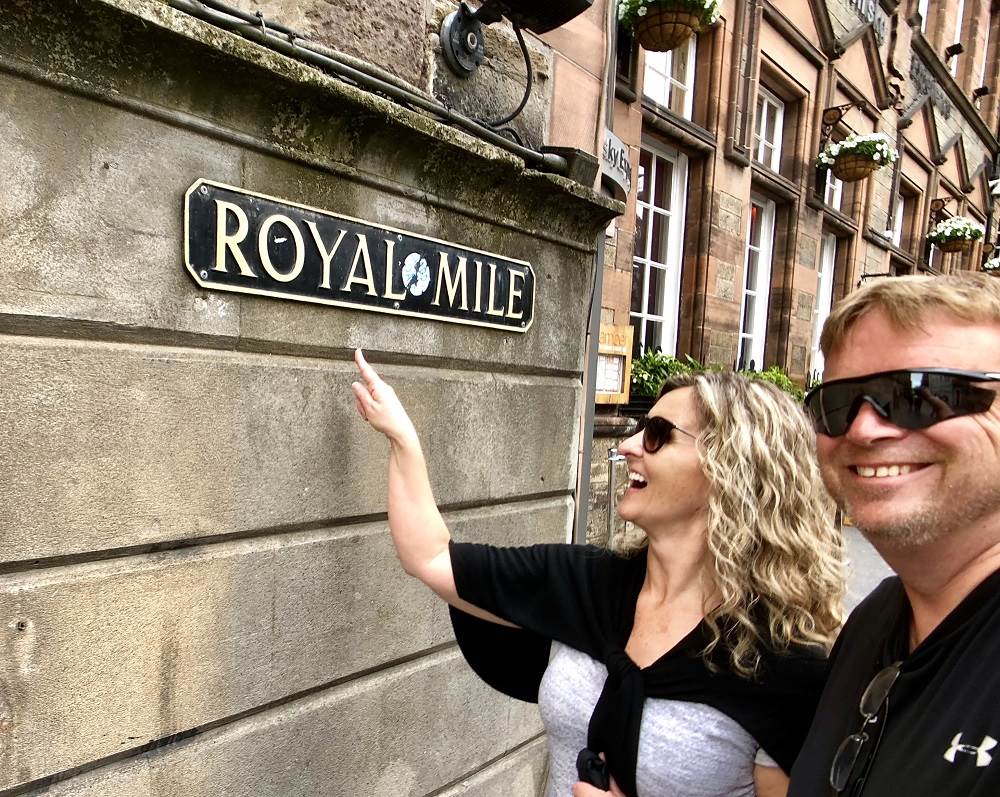 Edinburgh Royal Mile Sign-the Royal Mile has to be on your two days in Edinburgh itinerary
