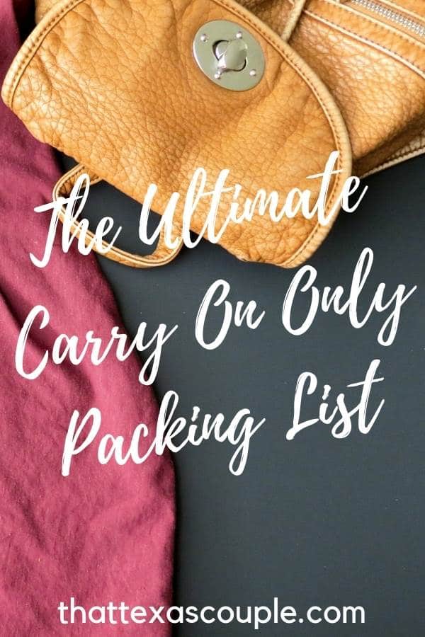 If you're considering traveling with only a backpack, then this ultimate carry on only packing list is just what you need! #carryononly #minimalisttravel #backpack #packinglist