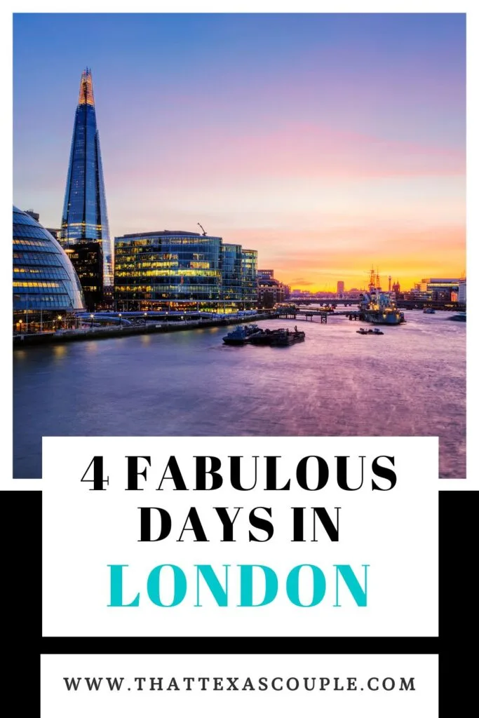 london itinerary 4 days