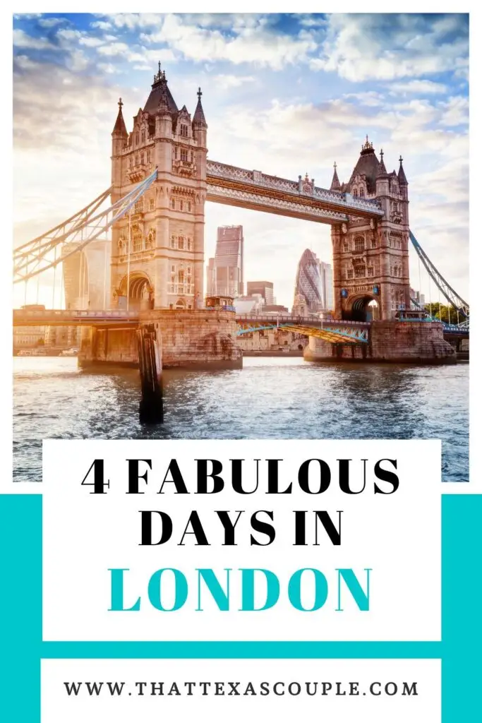 london itinerary 4 days