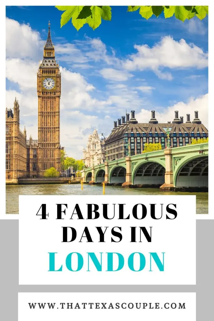london itinerary 4 days