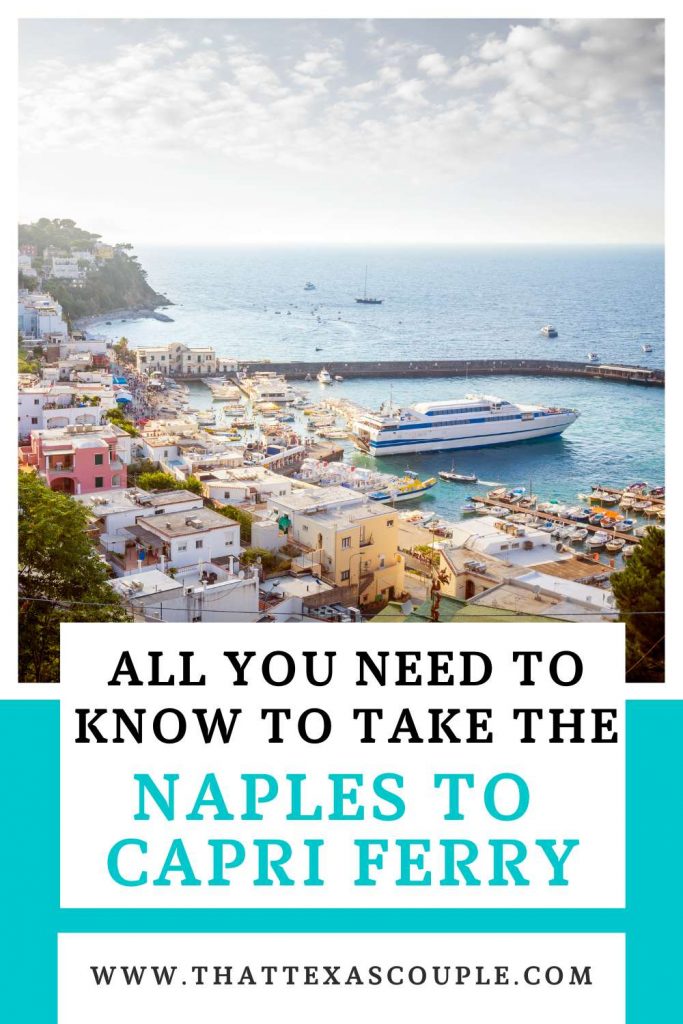 Naples to Capri Ferry Pinterest Image