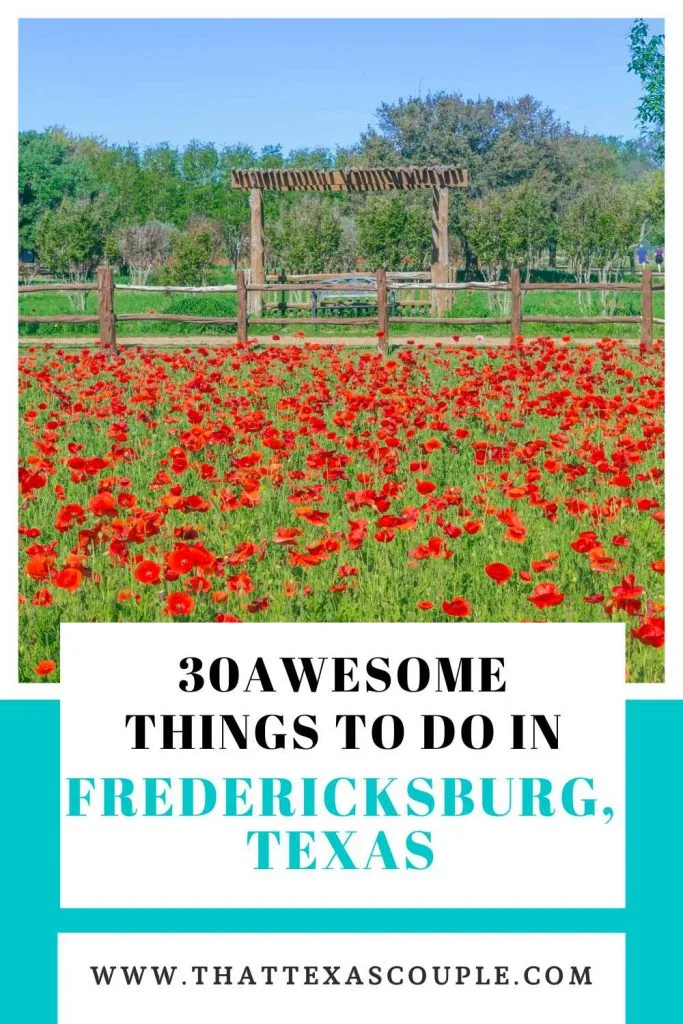 things to do in Fredericksburg TX Pinterest Image