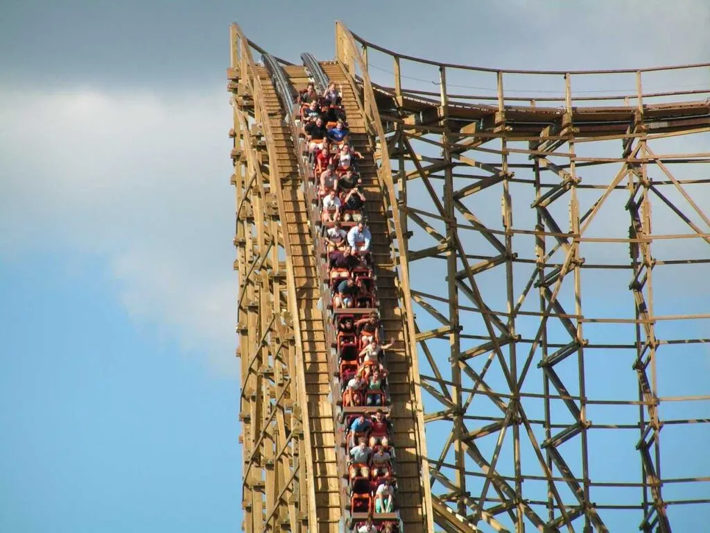 roller coaster at six flags over Texas is a Texas bucket list experience