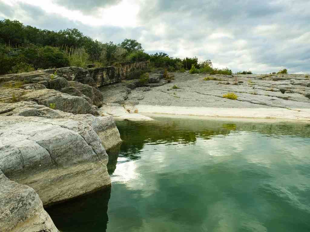 water and rocks at Pedernales Falls