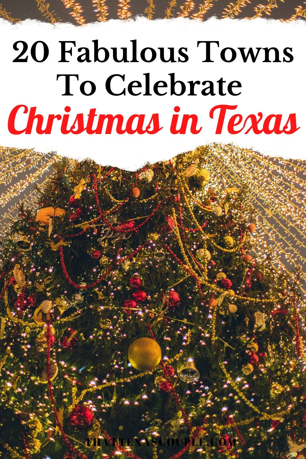 Christmas towns in Texas pin