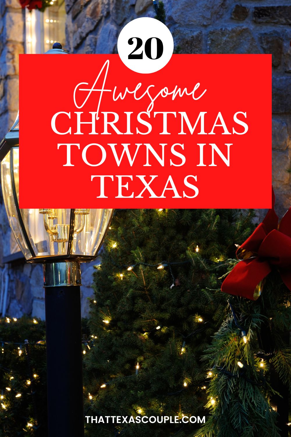 Christmas Towns in Texas pin