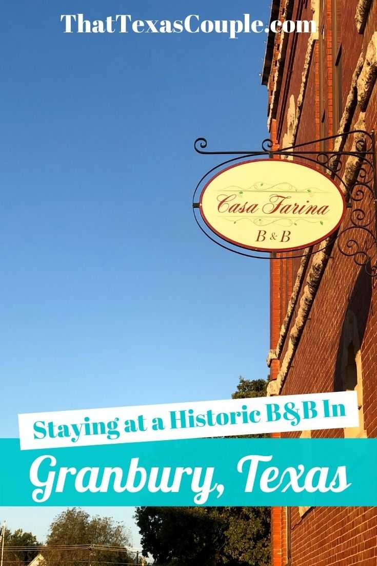 A Great Granbury TX Bed and Breakfast That Texas Couple