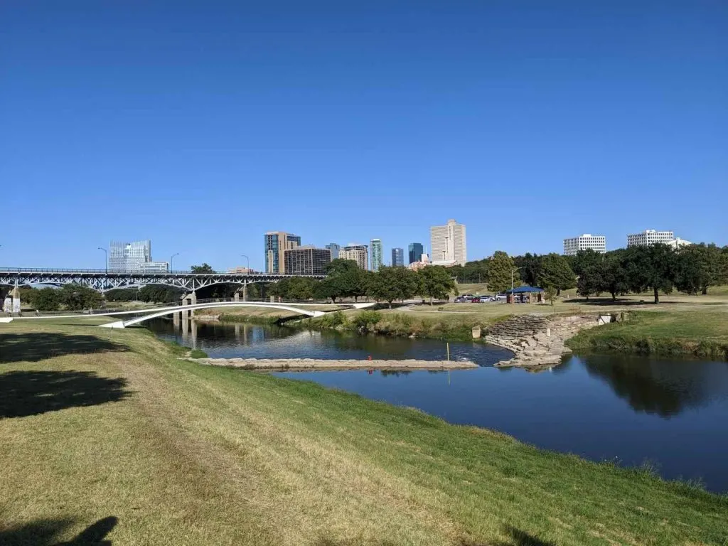 river and trails by Fort Worth