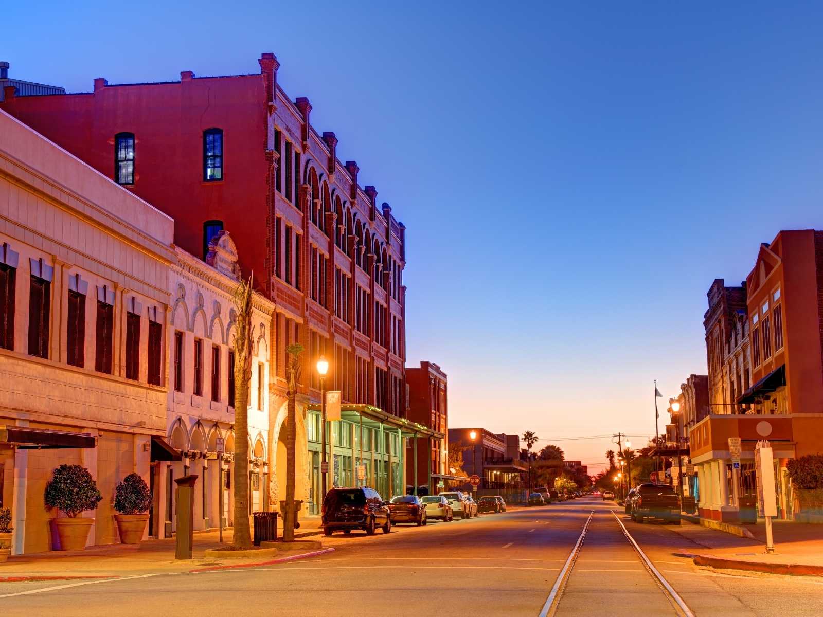 historic buildings in downtown Galveston