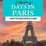 3 days in Paris Pin Image