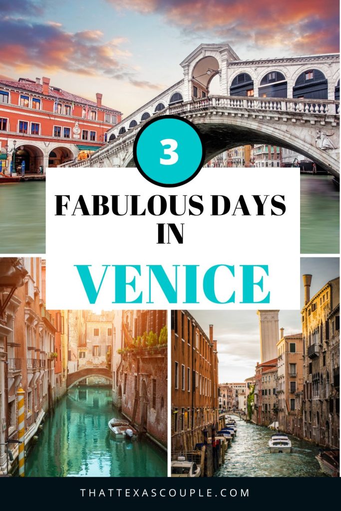 Venice Itinerary 3 days Pinterest Image