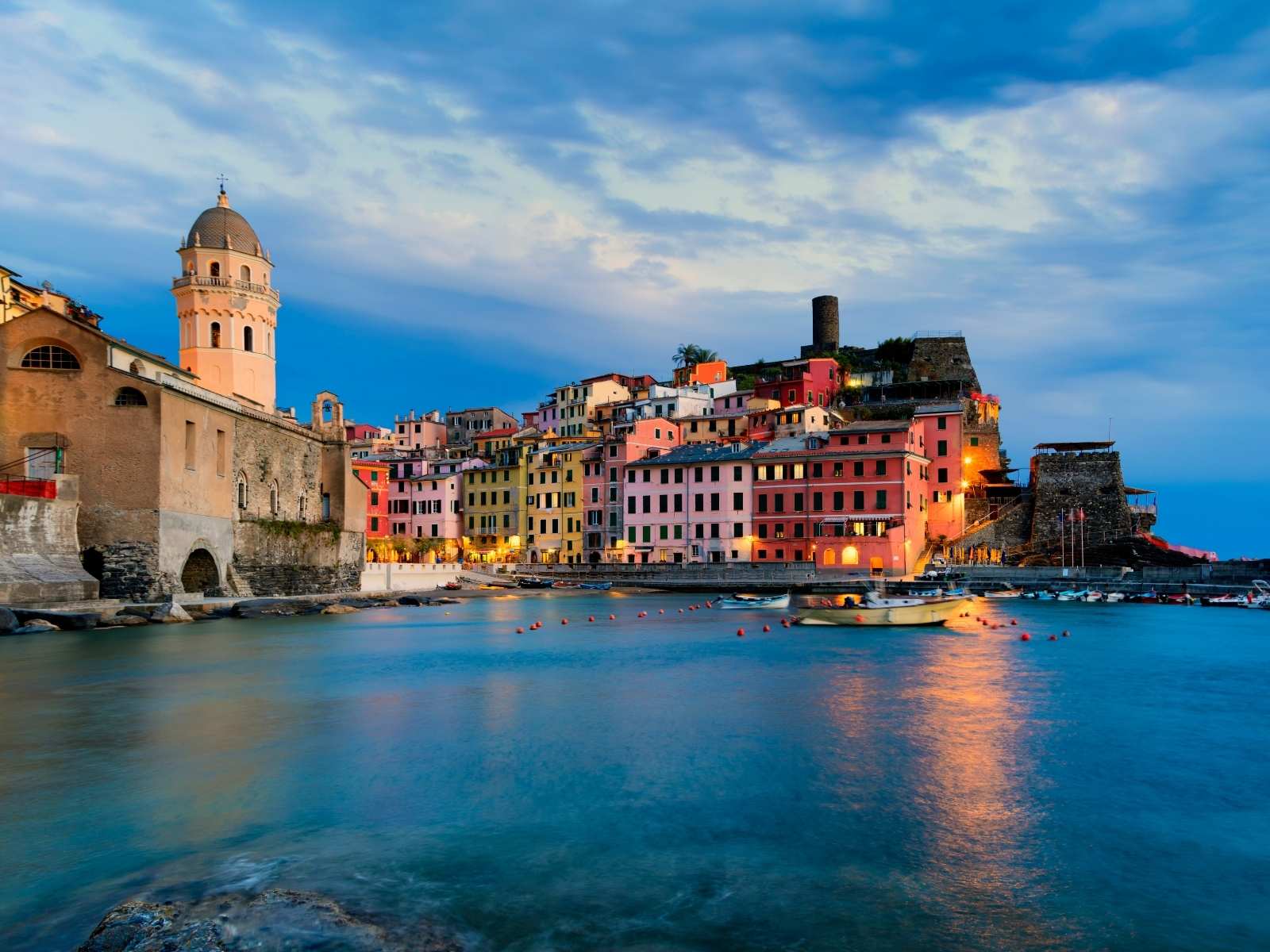view of Vernazza from the water