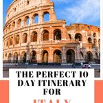10 day Italy itinerary