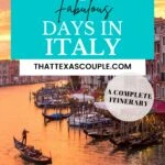 10 day Italy itinerary
