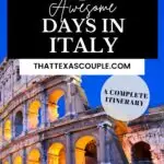 10 day Italy itinerary