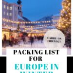 packing list for Europe in winter